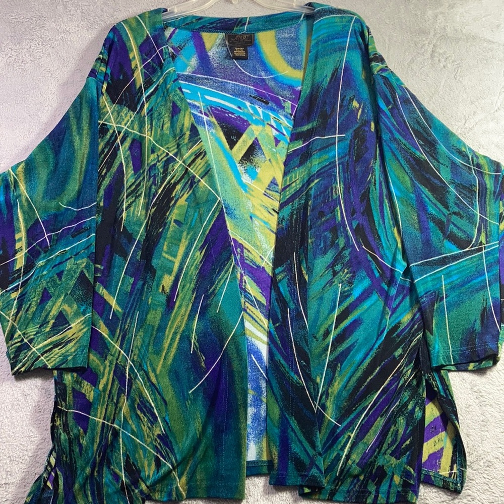 ATOC Open Front Three Quarter Sleeve Comfortable Fit Jacket Size 2X/3X